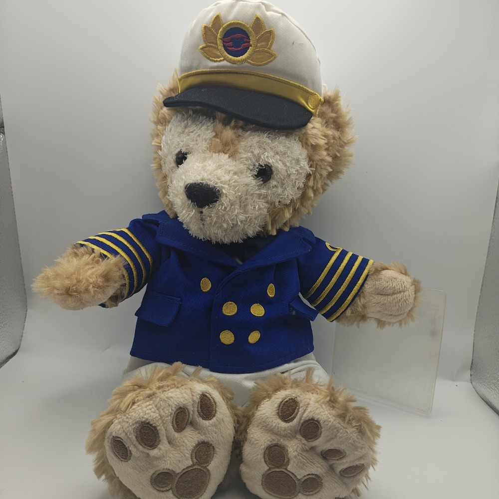 Captain Duffy Disney Cruise Line 15" Plush Teddy Bear Stuffed Hidden Mickey D22
